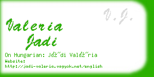 valeria jadi business card